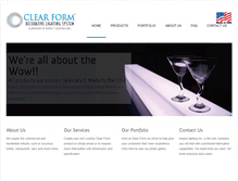 Tablet Screenshot of clearformdesigns.com